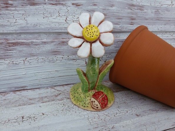 Kopretinka s beruškou