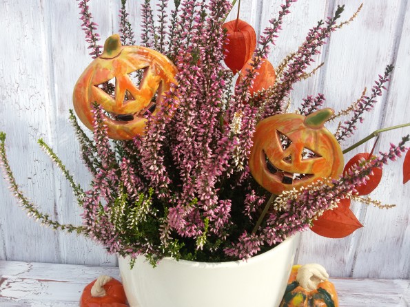 Keramický dýňový zápich