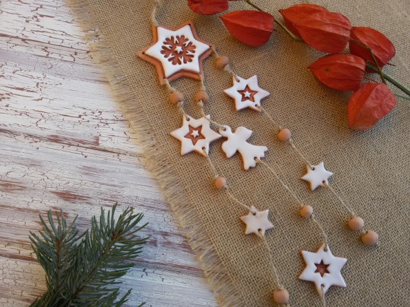 Vánoční girlanda-sněhová vločka