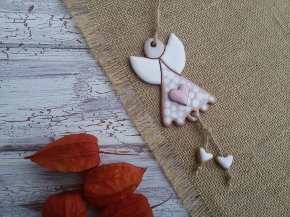 Andělka-růžové srdíčko