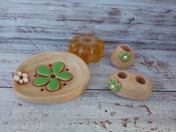 Koupelnová sada-zelenkavá