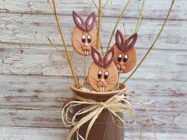 Keramický zápich velikonoční-zajíček