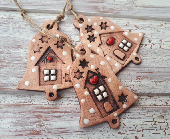 Keramický vánoční zvoneček